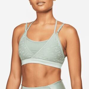 Nike Dri-Fit Indy Icon Clash Indy Bra Sage Green Criss Cross Sports Bra Large